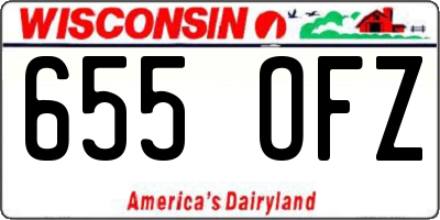 WI license plate 655OFZ