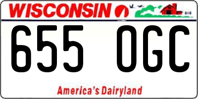 WI license plate 655OGC