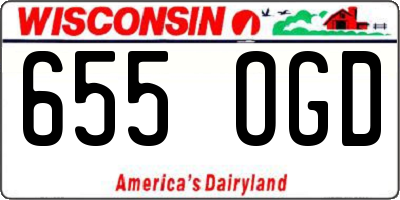 WI license plate 655OGD