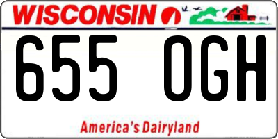 WI license plate 655OGH