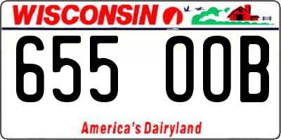 WI license plate 655OOB