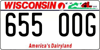 WI license plate 655OOG