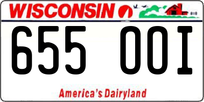 WI license plate 655OOI