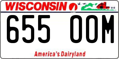 WI license plate 655OOM