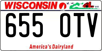 WI license plate 655OTV