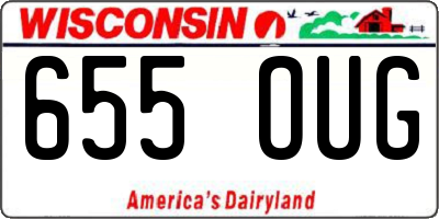 WI license plate 655OUG