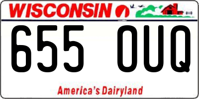 WI license plate 655OUQ
