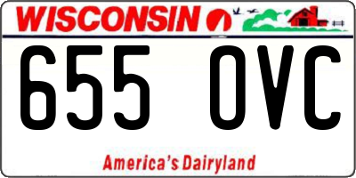 WI license plate 655OVC