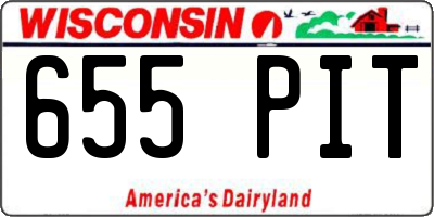 WI license plate 655PIT