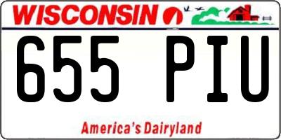 WI license plate 655PIU