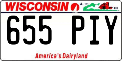 WI license plate 655PIY
