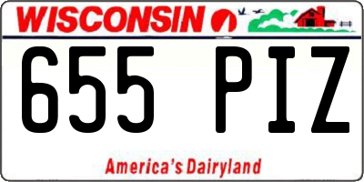 WI license plate 655PIZ