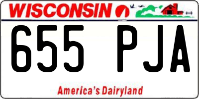 WI license plate 655PJA