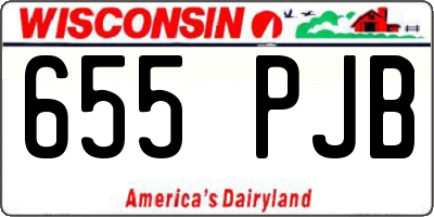 WI license plate 655PJB