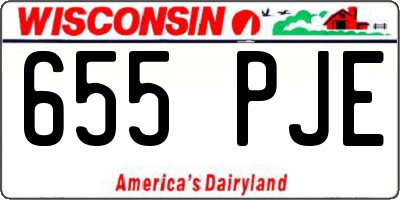 WI license plate 655PJE