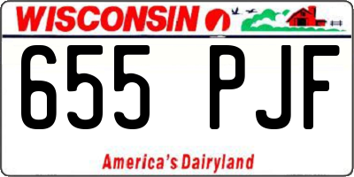 WI license plate 655PJF