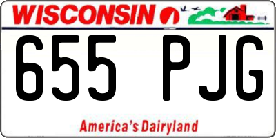 WI license plate 655PJG