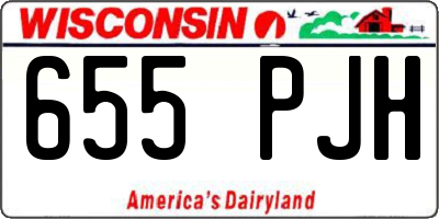 WI license plate 655PJH