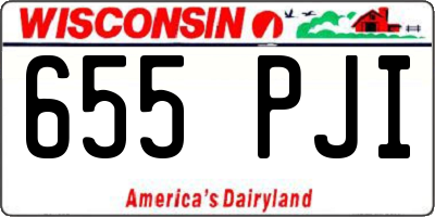 WI license plate 655PJI