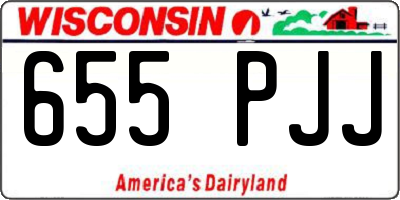 WI license plate 655PJJ