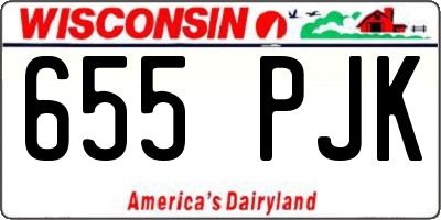 WI license plate 655PJK