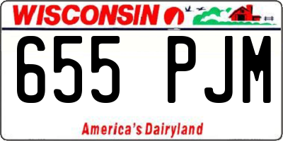 WI license plate 655PJM