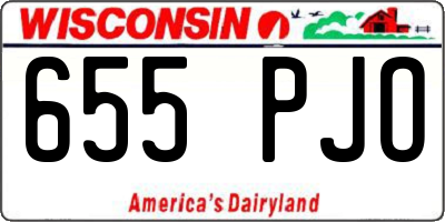 WI license plate 655PJO