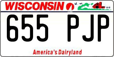 WI license plate 655PJP