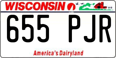 WI license plate 655PJR
