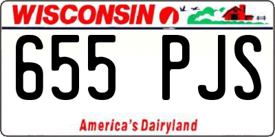 WI license plate 655PJS