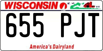 WI license plate 655PJT