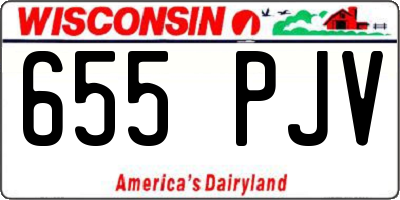 WI license plate 655PJV