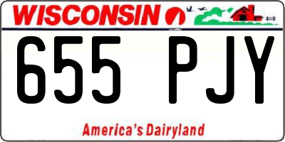 WI license plate 655PJY