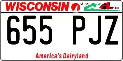 WI license plate 655PJZ