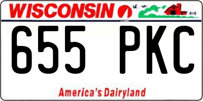 WI license plate 655PKC