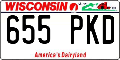 WI license plate 655PKD