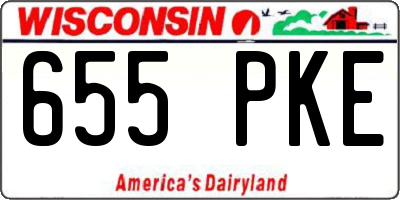 WI license plate 655PKE