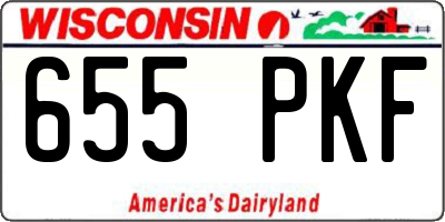 WI license plate 655PKF