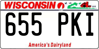 WI license plate 655PKI