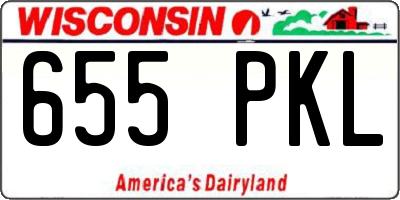 WI license plate 655PKL