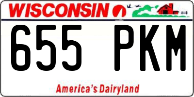 WI license plate 655PKM