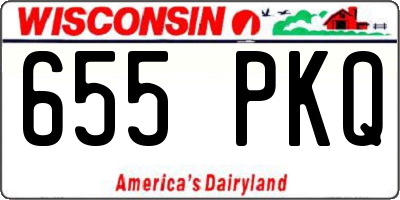 WI license plate 655PKQ