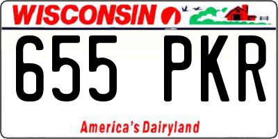 WI license plate 655PKR