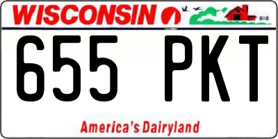 WI license plate 655PKT