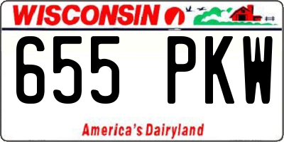 WI license plate 655PKW