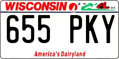 WI license plate 655PKY