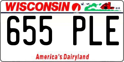 WI license plate 655PLE