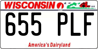 WI license plate 655PLF