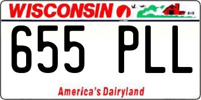 WI license plate 655PLL