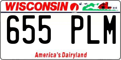WI license plate 655PLM